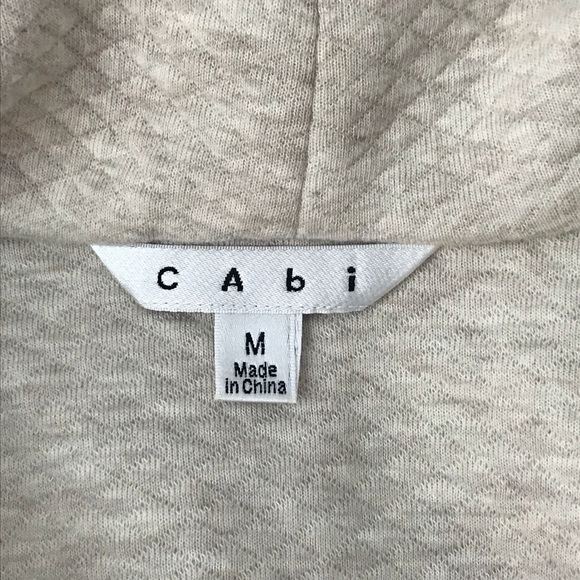 CABI Quilted Ryder Moto Jacket Cream Zip Up - Picture 4 of 4